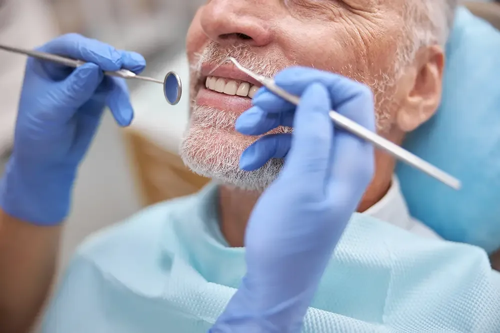 Patient during dental examination