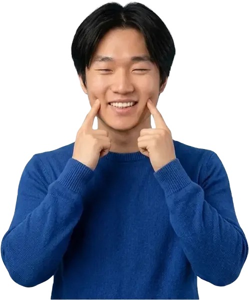 Smiling patient after wisdom teeth removal