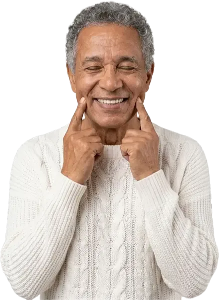 Smiling patient after root canal treatment